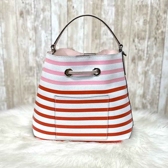 Kate Spade Eva Stripe Large Bucket Bag - Picture 4 of 15